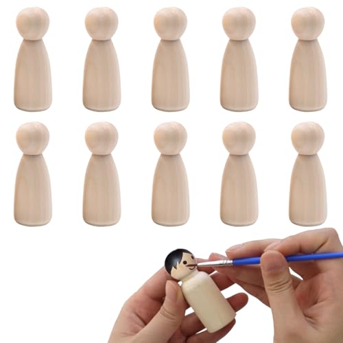 10 figuras de madera multifuncionales, perfectas para pintar, decorar y personalizar, ideales para proyectos DIY, bodas, cumpleaños y más, hechas con madera sostenible