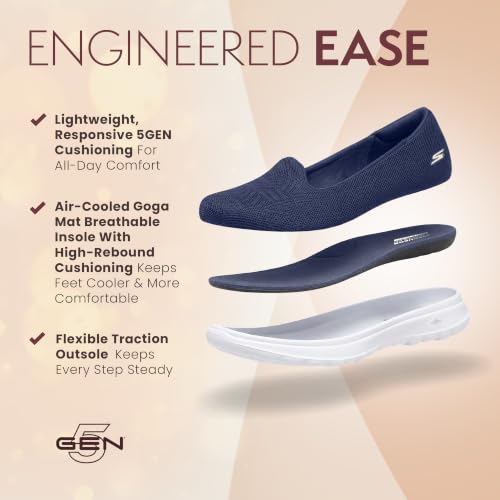 Image of Skechers Women's Go Walk Lite - Sweet Gal Slip-on Mesh Sneakers | Casual, GO WALK, 5GEN Cushioning, Air-Cooled Goga Mat, Machine Washable