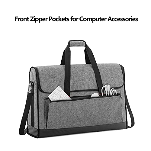 Trunab Monitor Carrying Case 24 Inch Padded Travel Bag Hold Up To 2 Lcd Screens/Tvs, Not Compatible With Imac Or All-In-One Computer, With Accessories Pocket, Shoulder Strap, Pu Bottom, Grey #TOP2