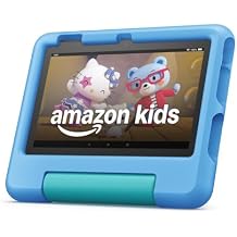 Amazon Fire 7 Kids tablet, ages 3-7. Top-selling 7" kids tablet on Amazon. Includes ad-free and exclusive content, easy par