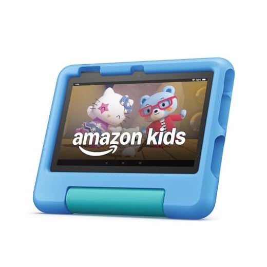 Amazon Fire 7 Kids tablet (newest model) ages 3-7. Top-selling 7" kids tablet on Amazon | 6-months of ad-free content with parental controls included, 10-hr battery, 16 GB, Blue