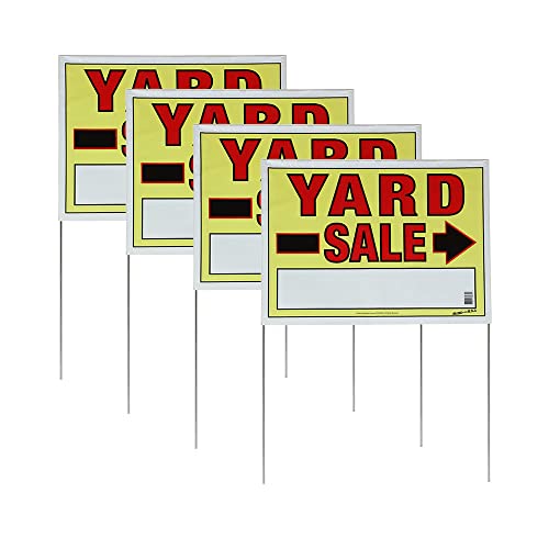 Yard Sale Pancarte Jaune Sunburst Systems 3955 pour signalisation extérieure