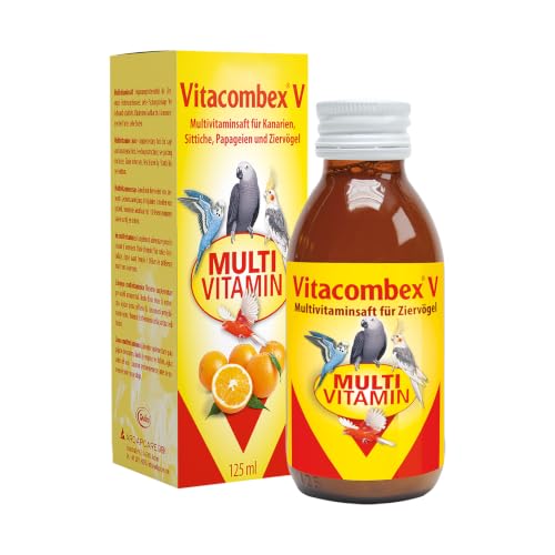 Quiko VitacombexV Jugo Multivitamínico 125ml - para Aves de compañía, y Pollos - para un Suministro óptimo de vitaminas - para la prevención de deficiencias vitamínicas en Aves jóvenes y Adultas