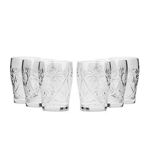Belarus Crystal GL4319-150, 7 Oz Handmade Whiskey Glasses, Bourbon Tumbler, Set of 6