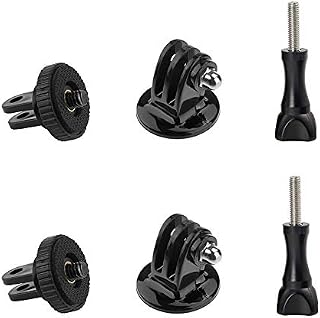 Alsukeay Tripod Adapter Mount with 1/4" Screw Camera Adapter Compatible with GoPro Hero 8 7 6 5 4 3 3+ 2 1 Session Black Silver SJ4000 SJ5000 Xiaomi Action Cameras