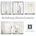 DriftAway Linen Textured Pom Pom Sheer Curtains Rod Pocket Curtain 84 Inch 2 Panels Sets for Living Room Farmhouse Boho Drapes Gray Semi Sheer Nursery Children Kids Curtain 52