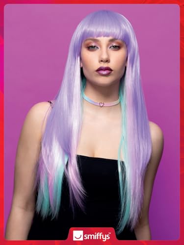 Smiffys Official Manic Panic® Fairy Queen™ Downtown Diva™ Wig, Long Straight Wig, Heat Styleable with Adjustable Cap - Image 2