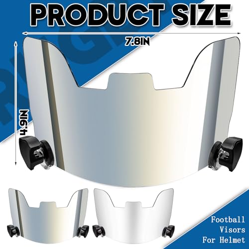 Image of Xuhal 1 /2 /4 Pack Football Visor for Youth Adult Football Helmet Visor Lacrosse Helmet Eye Shield Eye Protection for Sport