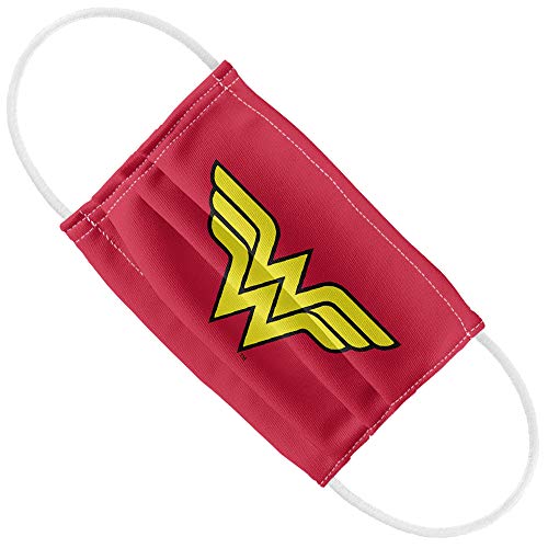 Popfunk Wonder Woman Kids Classic Logo 1-Ply Reusable Face Mask Covering with Adjustable Nose Wire