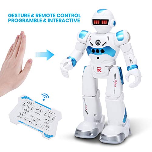 DEERC Robot Toys for Kids Boys Smart Programmable Remote Control Robots with Gesture