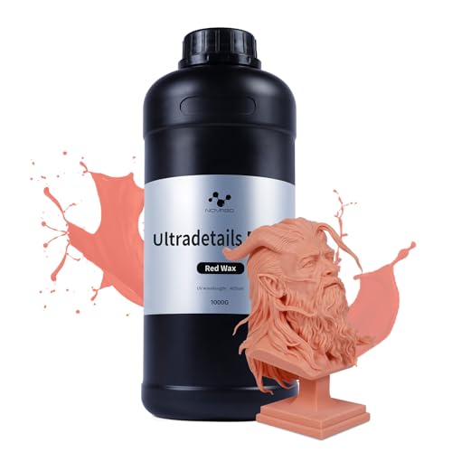 Nova3D RD1000 Ultra Precision Resin Msla Uv-Curing With High Precision, Quick Curing & Good Flow For More Lcd 3D Printer,405Nm Resin Miniatures Jewelry Design Ultra-Details Photopolymer Resin 1000G Red-Wax cover