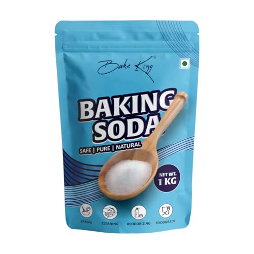 Image of BAKE KING Soda 1kg, Pure & Versatile for Baking, Cleaning, and Deodorizing | Food-Grade Sodium Bicarbonate | Baking, Cooking & Cleaning | Cleaner for Kitchen soda 1kg