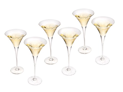 Callisto - Juego de 6 copas de martini, cristal