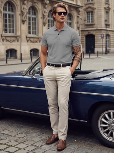 Image of LEOTUDE Men's Matty Regular Fit Polo T-Shirt for Man