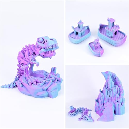 Image of OVV3D PLA Filament 1.75mm, Matte Macaron PLA 3D Printer Filament,Dual Color PLA Sky Blue and Purple, + /-0.02mm 1kg