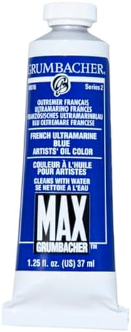 Grumbacher Max Water Miscible Oil Paint, 37ml/1.25 oz, French Ultramarine Blue