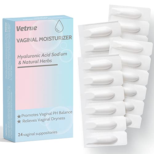 Image of Intimate Moisturizer, Vaginal Suppository for Dryness & Discomfort, Feminine Long Lasting Hydration Support with Hyaluronic Acid and Natural Herbs - PH Balance, Estrogen and Drug Free (24 Inserts)