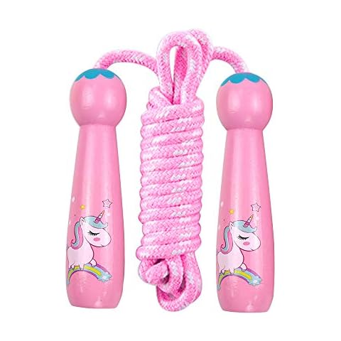 Zivisk Skipping Rope Kids, Children Jump Rope for Kids Wooden Handle Jumping Ropes 8.2 Feet Christmas Birthday Children's day Gift Cover