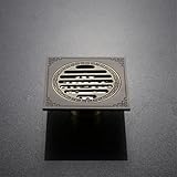  YGDLUCK 1 Siphon de Sol carré épais en Laiton Bleu Ancien pour Salle de Bain