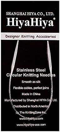 HiyaHiya Circular 9 inch (23cm) Steel Knitting Needle Size US 1.5 (2.5mm) HISTCIR9-1.5