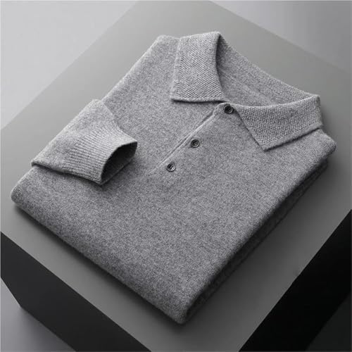 Mens Winter Wool Cashmere Sweater Polo Knit Jumper Solid Color Long Sleeve Pullover Warm Comfortable2