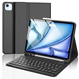 【2026新モデル】SENGBIRCH iPad Air 11インチ (M4/M3/M2対応) ケース キーボード iPad Air 第5/4世代&Pro 11インチ 第4/3/2/1世代兼用 キーボード付きケース 着脱式 Bluetooth ワイヤレス 薄型 軽量 ペン収納 多角度調整 耐衝撃 全面保護 Type-C充電式 日本語説明書付き ブラック