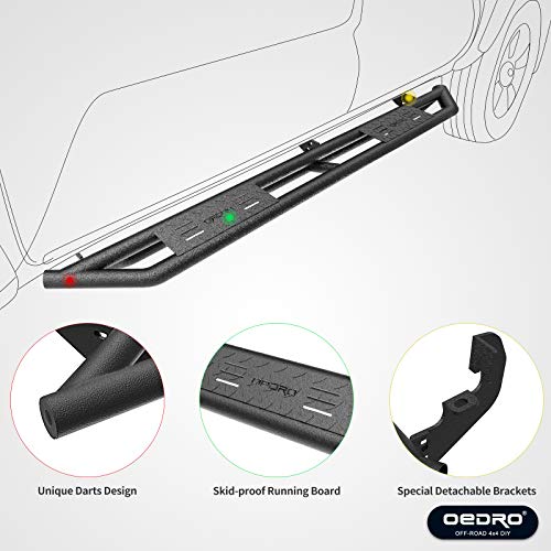 Oedro 6" Running Boards Compatible With 2015-2022 Chevy Colorado/Gmc Canyon Crew Cab, Textured Black Side Step Nerf Bars #TOP3