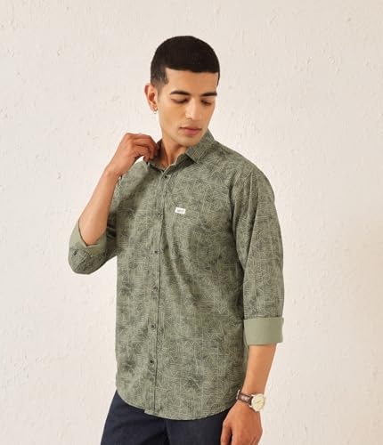 Image of Majestic Man Stylish Geomatric Print Casual Shirt - Pure Cotton| Full Sleeve | Trendy & Comfortable