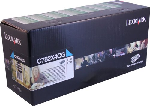 Lexmark C782X4CG OEM Toner - Government C782 X782e Extra High Yield Cyan Return Program Toner 15000 Yield TAA Compliant Version of C782X1CG