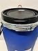 Food Grade Blue Plastic Water Tank Barrel - Open Top Storage Drum with Lid & Latch Ring - Airtight Industrial Keg for Liquids & Supplies