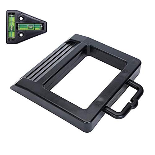 Homeon Wheels Pallet Jack Stopper Truck Chock Heavy Duty Pallet Jack Chock 14.2\" Length x 11.6\" Width x 2\" Height (1 Piece-Black) and One T Level - Thumbnail 3