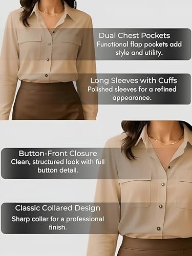 Image of GRECIILOOKS Shirt for Women Stylish | Long Shirt for Women | Oversized Shirt for Women | Women Shirt | Tops for Woman