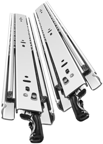 SHUHANG Heavy Duty Drawer Runners 68 kg Load Capacity Drawer Slides Full Extension with Ball Bearing Slides 300 350 400 450 500 550 600 650 700 750 800 850 900 950 1000 mm, Side Mount 1 Pair