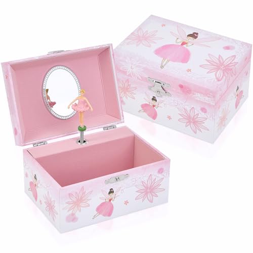TAOPU Girls Gift Music Box with Spinning Ballerina Fairy Design Musical Jewelry Box for Kids Jewel Storage Toys for Girls