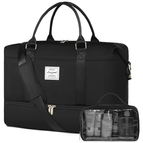 Image of LOVEVOOK Travel Bag Weekender Bags for Women, Carry on Overnight with Shoe Compartment,Duffle Bag with Laptop Pocket,Hospital for Labor Delivery,Gym Tote with Toiletry