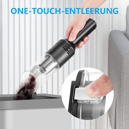 Handstaubsauger, Tragbar Autostaubsauger Akkustaubsauger Wiederaufladbar, Trocken Kabellos Handsauger Klein & Mini… - Image 5