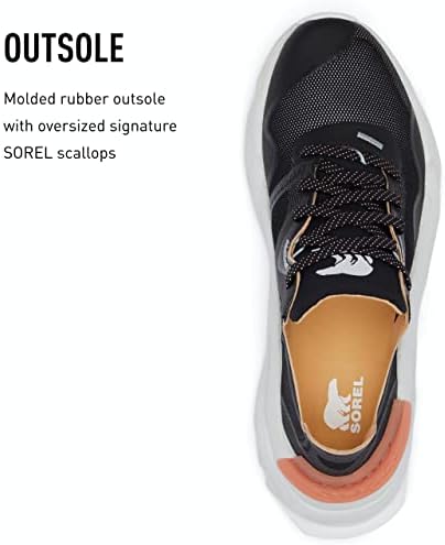 Sorel Women's Kinetic RNEGD Float Shoes - Black, Faded Spark - Size 8 | Image 3