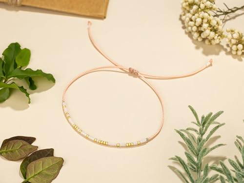 RareLove Volleyball Jewelry-I Love Volleyball Morse Code Beaded Bracelets for Team Women Player,Granddaughter, Daughter Yellow Red Pony Beads4