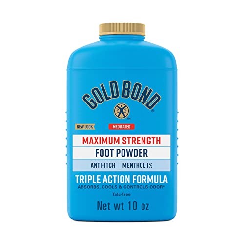 Maximum Strength Gold Bond Foot Powder for Odor Control and Itch Relief