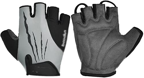 Gants de vélo demi-doigt et jardinage gris XL pour sports