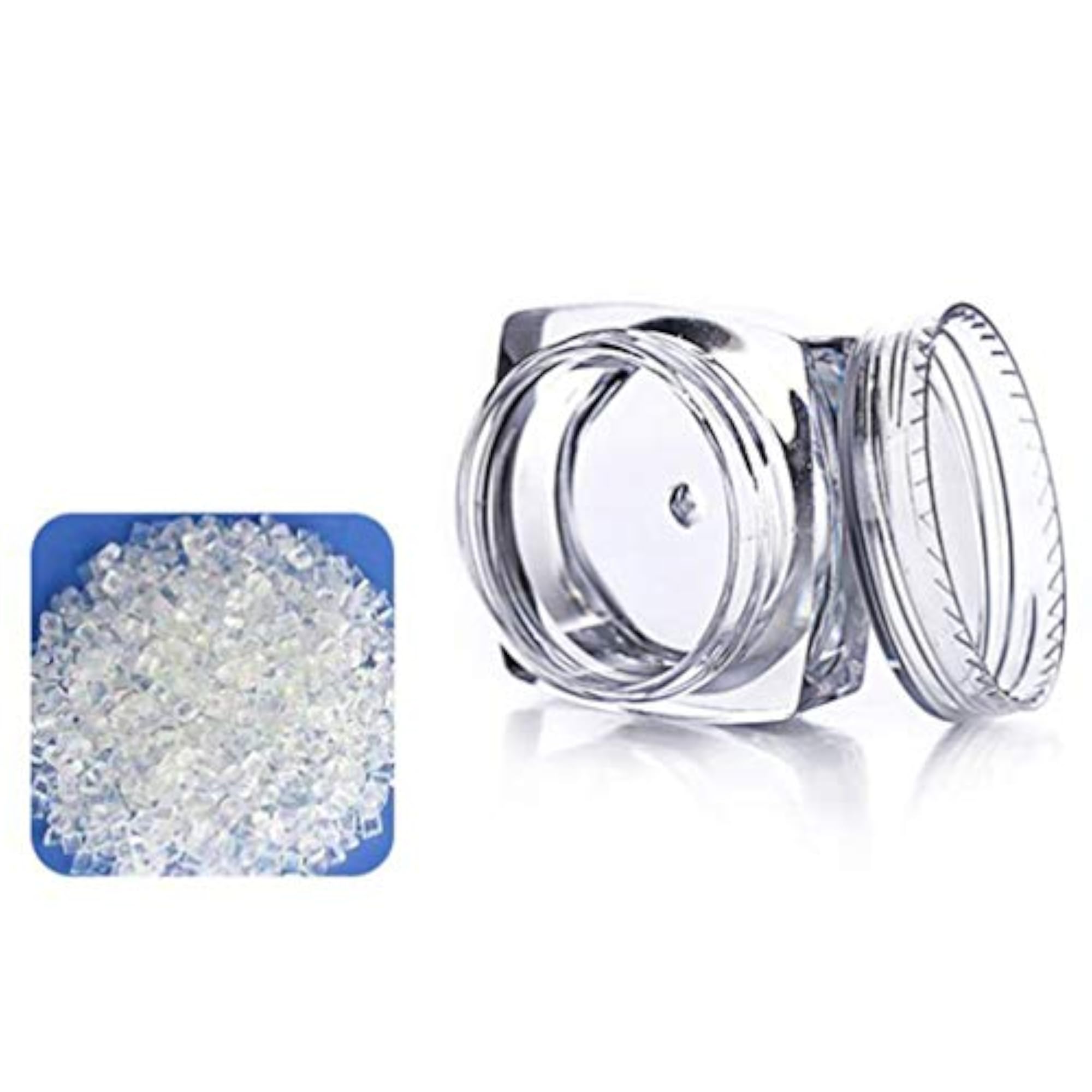 50pcs Square Makeup Travel Containers with Lids