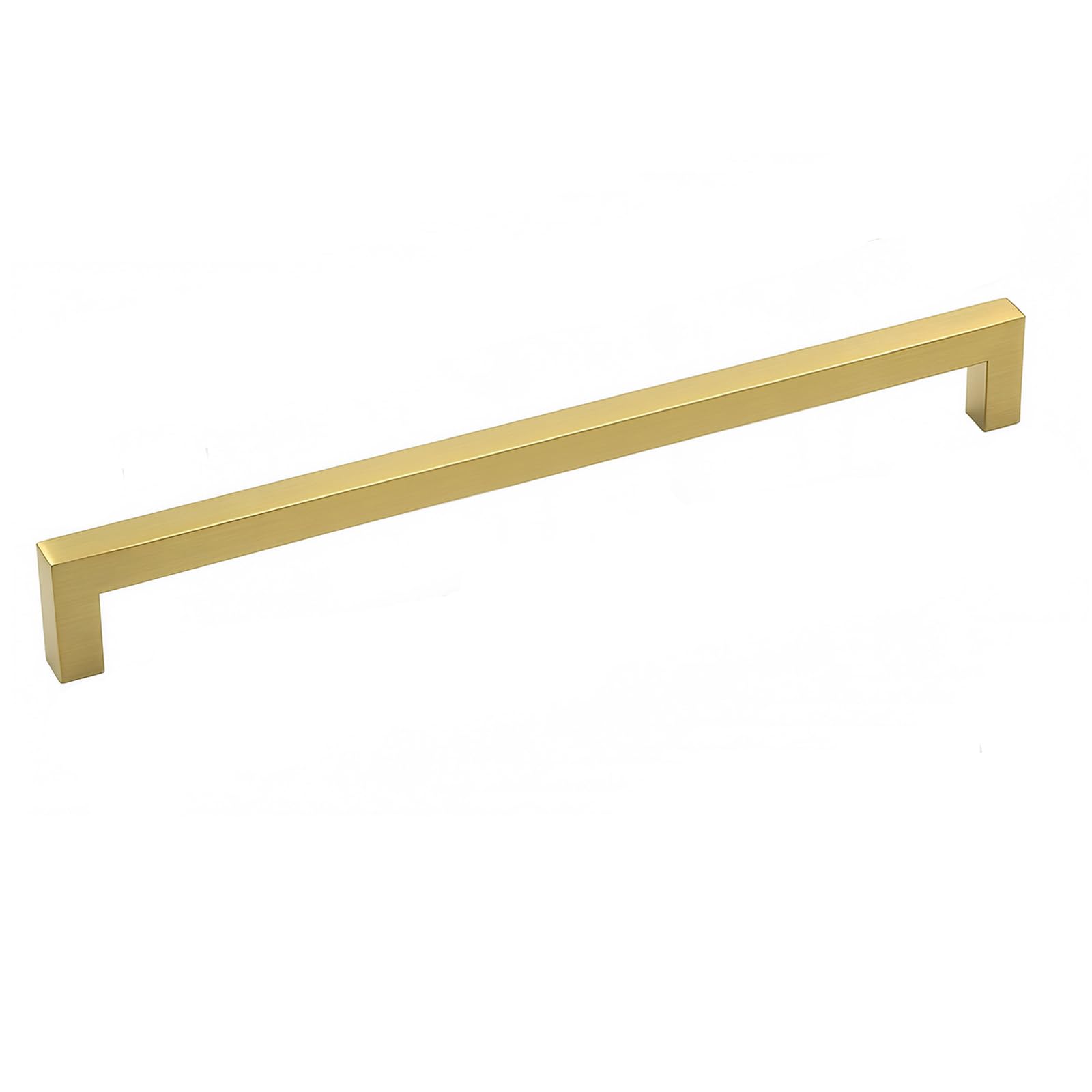 Goldenwarm 1 Pack Brushed Brass Cabinet Handles Filing Cabinet Handles -LSJ12GD288 Kitchen Cabinet Door Handles 288mm Hole Centers Square Cupboard Door Handle