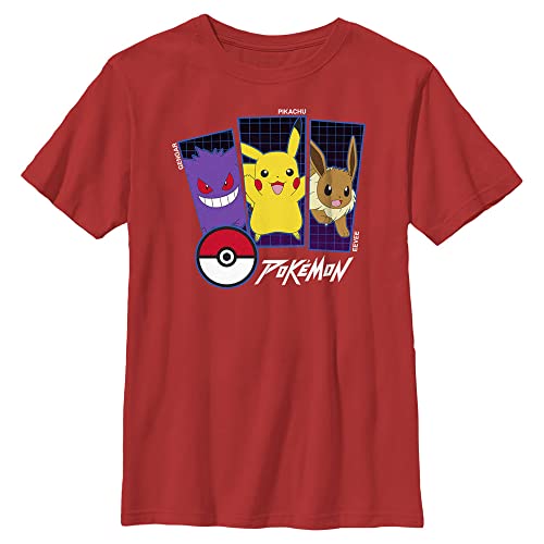 Pokemon Kids Trio Boys Short Sleeve Tee Shirt