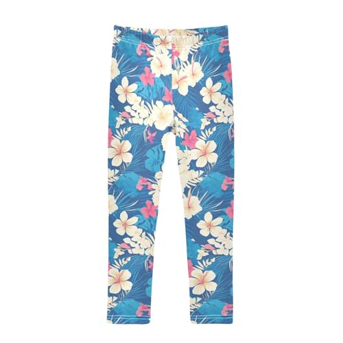 KLL Banner Hawaiian Toddler Girls' Active Leggings Soft Full Length Pants Gym