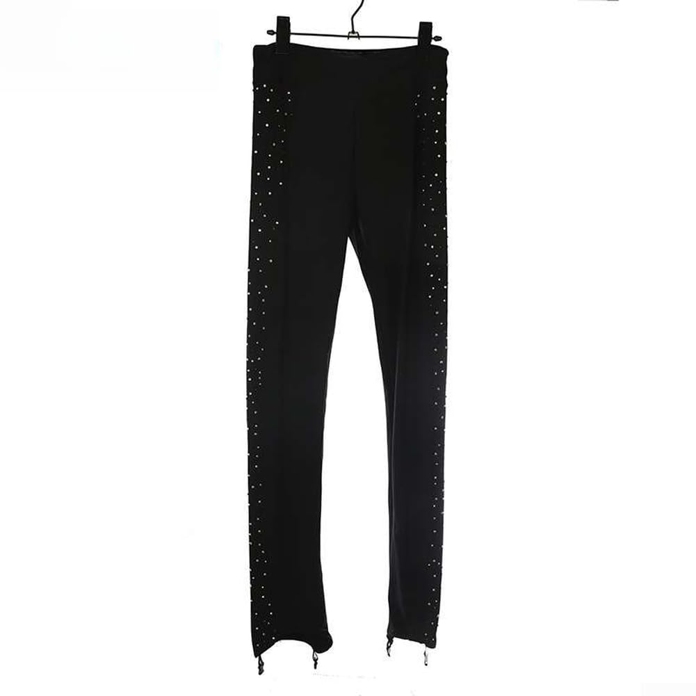 Leggings da donna per pattinaggio artistico, collant per pratica di pattinaggio su ghiaccio, pantaloni da pattinaggio di grado professionale, pantaloni da danza ad alta elasticità