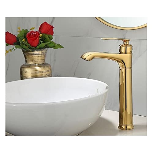 Robinet de lavabo doré compact pour éliminer les éclaboussures - 5