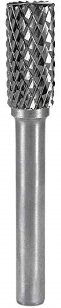 RUKO 116017 Tungsten Carbide Rotary Burr with End Toothing, Shape B Cylinder (ZYAS), 10 mm Diameter, 6 mm Shank Diameter, 60 mm Length