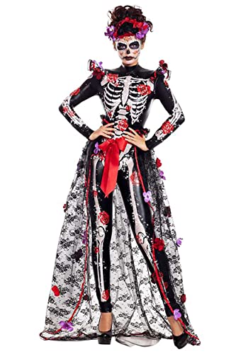 Disfraz Rosas Día de los Muertos Mujer