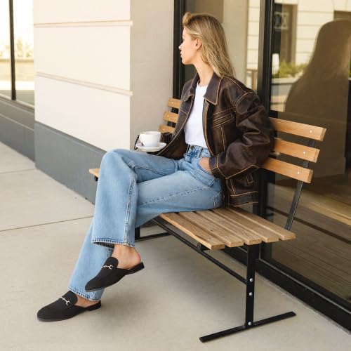 Image of DREAM PAIRS Mules for Women Flats Slip on Comfortable | Pointed Toe Slip on Slides Buckle Lightweight Loafers Shoes for Office Work Business and Casual Wear