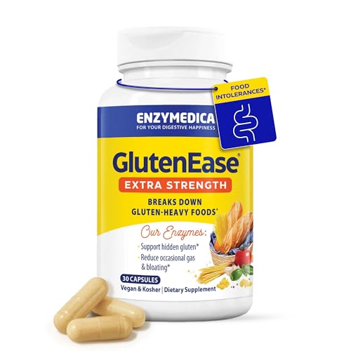 Enzymedica GlutenEase Extra Strength Helps Gas & Bloating - 30 Capsules